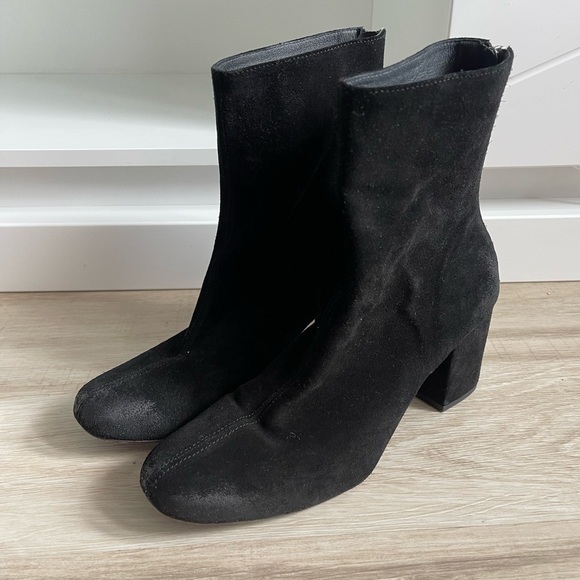 Free People Cecile Ankle Black Suede Boot - Picture 3 of 9